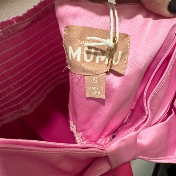 NWT! Show Me Your Mumu Best Bow Dress in Colorblock Pink - S - Picture 6 of 8